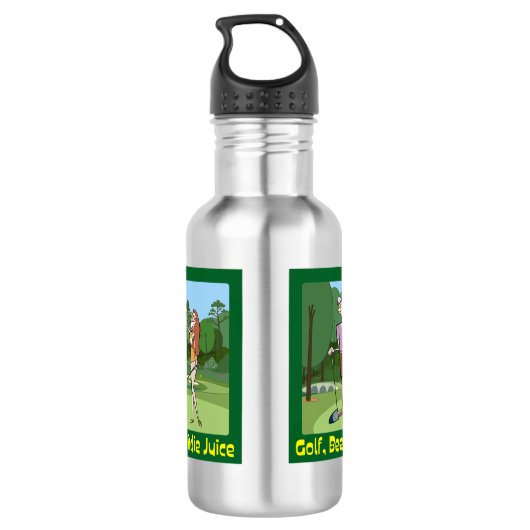 Cartoon Golf Birdie Juice Waterfles (Achterkant)