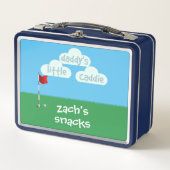Cartoon Golf Papa's kleine caddie Metal Lunch Box (Voorkant)