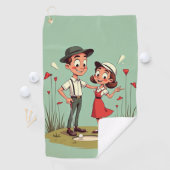 Cartoon Golfbaan Golfhanddoek (Insitu)