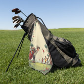 Cartoon golfbaan golfhanddoek (Groen)