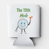 Cartoon golfbal met Oranje Martini cocktail Blikjeskoeler (Achterkant)