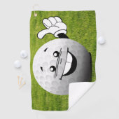 Cartoon golfbal op gras Beste Golfhanddoeken Golfhanddoek (Insitu)