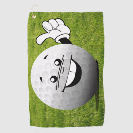 Cartoon golfbal op gras Beste Golfhanddoeken Golfhanddoek