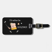 Cartoon Golfer Bagagelabel (Voorkant horizontaal)