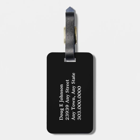 Cartoon Golfer Bagagelabel (Achterkant verticaal)