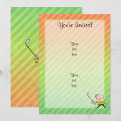 Cartoon Golfer-ontwerp Kaart (Voorkant / Achterkant)