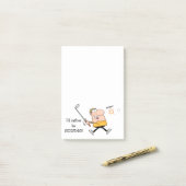 Cartoon Golfer Post-it® Notes (Op bureau)