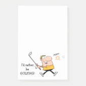 Cartoon Golfer Post-it® Notes (Voorkant)
