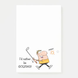 Cartoon Golfer Post-it® Notes