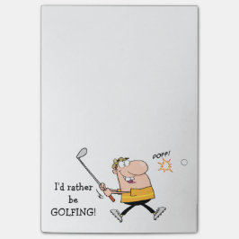 Cartoon Golfer Post-it® Notes