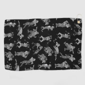 Cartoon Golfers Golfhanddoek (Horizontaal)