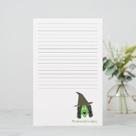 Cartoon gooide briefpapier met heksen (Staand voorkant)