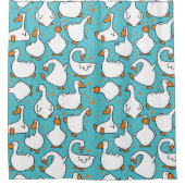 Cartoon Goose Grappig  Illustratie Douchegordijn (Voorkant)
