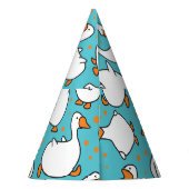 Cartoon Goose Grappig  Illustratie Feesthoedjes (Achterkant)