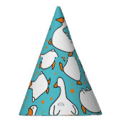 Cartoon Goose Grappig  Illustratie Feesthoedjes (Rechts)