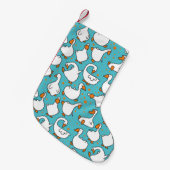 Cartoon Goose Grappig Illustratie Kleine Kerstsok (Voorkant (Hangend))