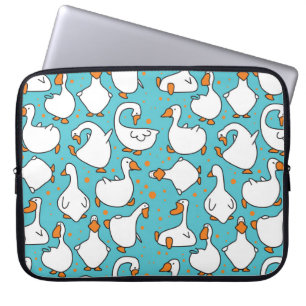 Cartoon Goose Grappig Illustratie Laptop Sleeve