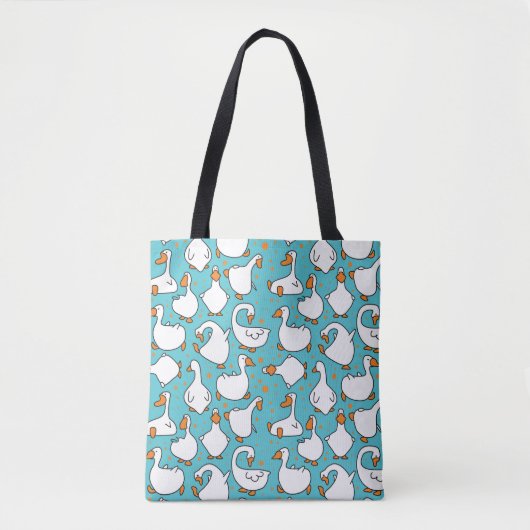 Cartoon Goose Grappig  Illustratie Tote Bag (Voorkant)
