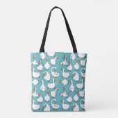 Cartoon Goose Grappig  Illustratie Tote Bag (Achterkant)