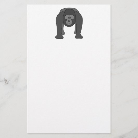 Cartoon Gorilla Briefpapier (Voorkant)