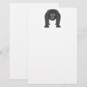 Cartoon Gorilla Briefpapier (Voorkant / Achterkant)