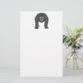 Cartoon Gorilla Briefpapier (Staand voorkant)