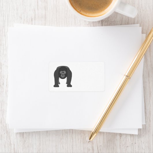 Cartoon Gorilla Etiket (Insitu)