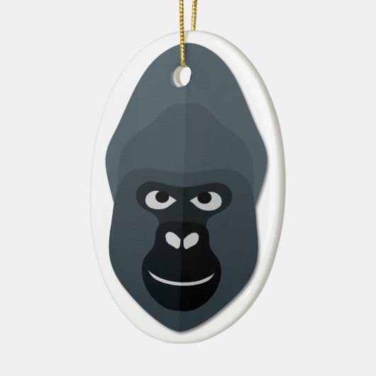 Cartoon Gorilla Head Keramisch Ornament (Links)