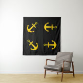 Cartoon Gouden Anker Set Wandkleed (In Situ (horizontaal))