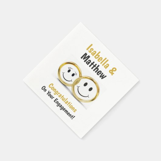 Cartoon gouden bruiloft van de servicepartij Cute  Servet (Hoek)