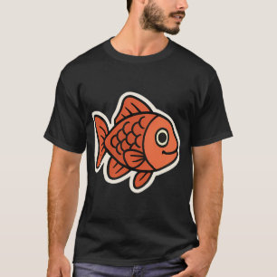 Cartoon Goudvis – Mooie en speelse visillustratie T-shirt