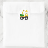 Cartoon graafmachine ronde sticker (Tas)