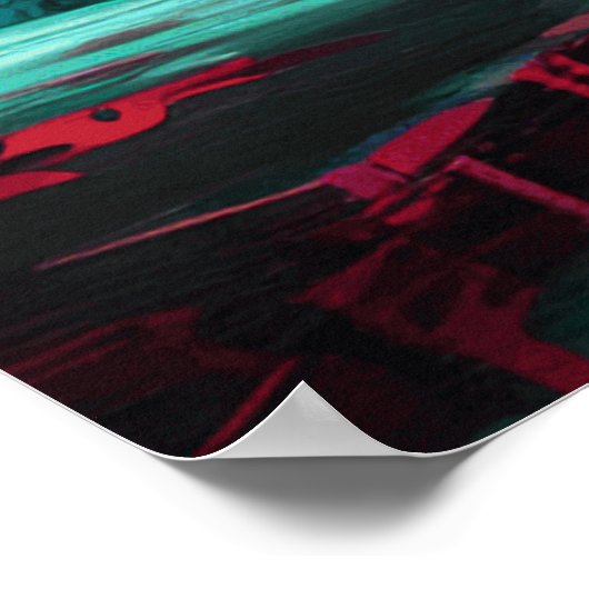 Cartoon Graffiti Art - Actie ondernemen met kleurr Poster (Hoek)