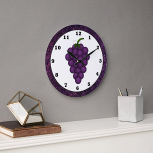 Cartoon Grape Kitchen Clock Grote Klok