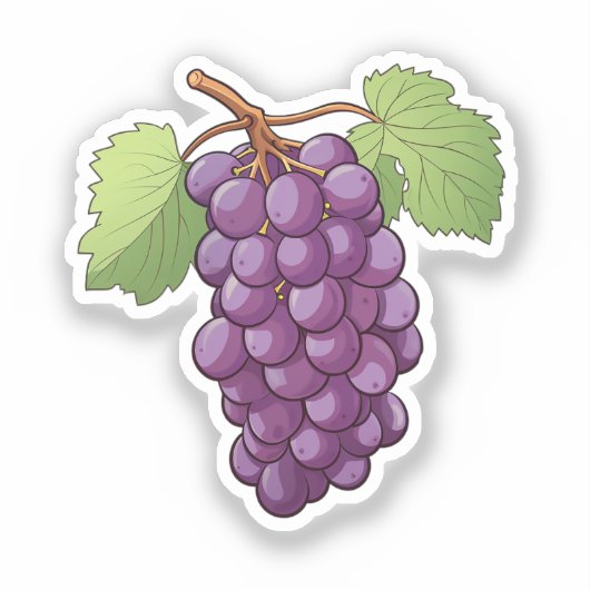 Cartoon grapes sticker (Voorkant)