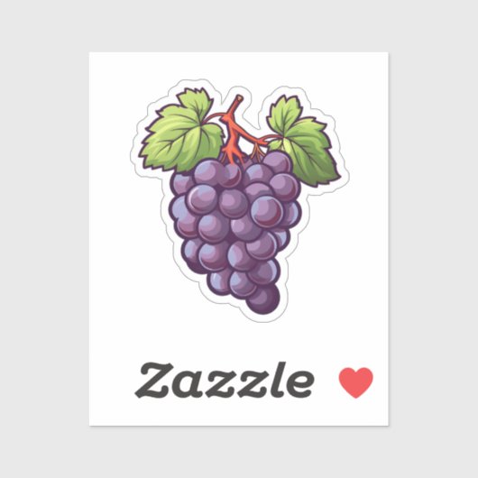 Cartoon grapes sticker (Vel)