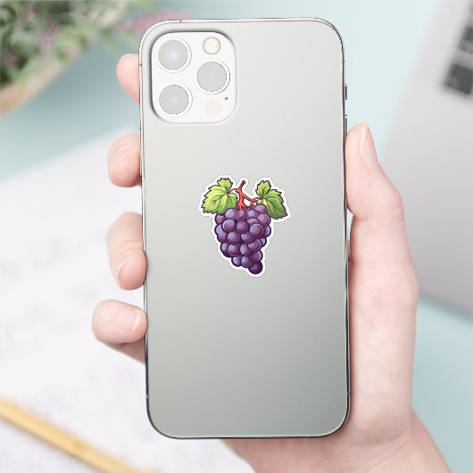 Cartoon grapes sticker (Telefoon)