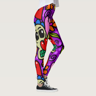 Cartoon grappig clown gezicht leggings