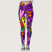 Cartoon grappig clown gezicht leggings (Voorkant)