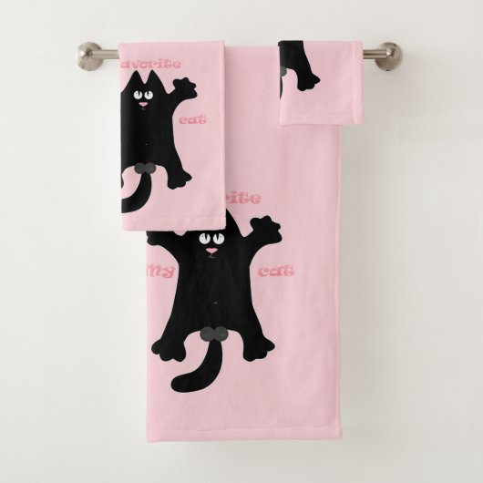 #cartoon #grappig # kat gooit kussen bad handdoek (Insitu)