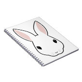 Cartoon grappig konijnengezicht icoon hoofd notitieboek (Rechterzijde)