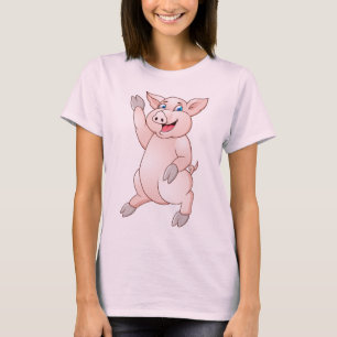 Cartoon grappig varkensT-shirt T-shirt