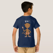 Cartoon grappige aap (Hoi! en dag!) T-shirt (Achterkant volledig)