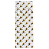 Cartoon grappige bijen wijn cadeautas (Achterkant)