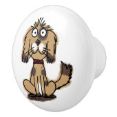 cartoon grappige hond keramische knop (Rechts)