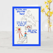 Cartoon Grappige humor Gelukkige Verjaardag Kaart (Gele Bloem)