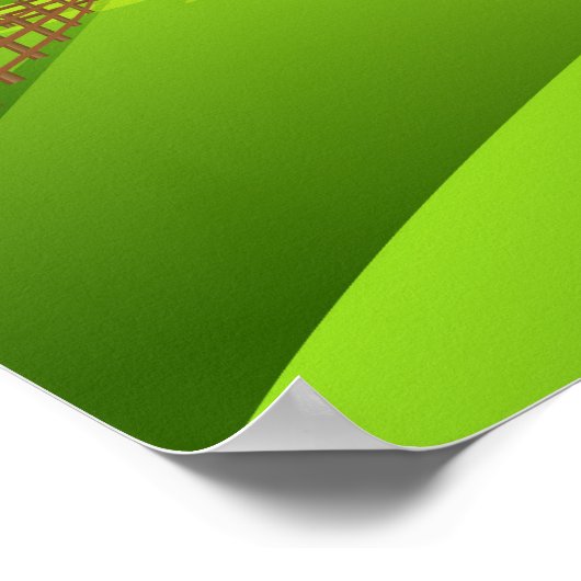 Cartoon grappige koe poster (Hoek)