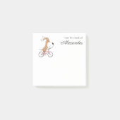 Cartoon Grappige Schattige Hond Puppy Fietst Post-it® Notes (Voorkant)