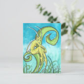 Cartoon Grasshopper Fairy Fantasy Art Briefkaart (Staand voorkant)