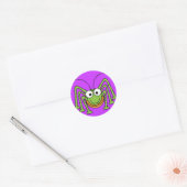 Cartoon Grasshopper Ronde Sticker (Envelop)